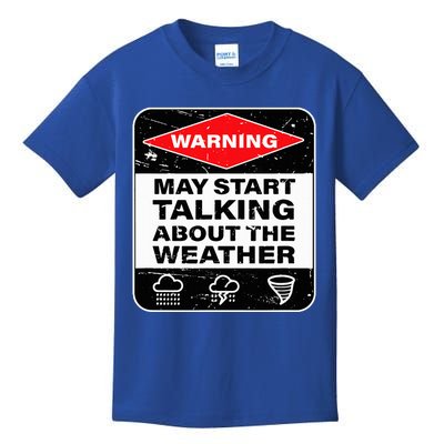 Weather Warning Funny Raining Storms Meteorology Kids T-Shirt