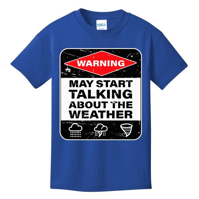 Weather Warning Funny Raining Storms Meteorology Kids T-Shirt