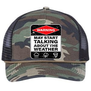 Weather Warning Funny Raining Storms Meteorology Retro Rope Trucker Hat Cap