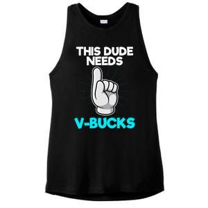 Will Work For Bucks Funny V Gifts For Bucks Rpg Gamer Ladies PosiCharge Tri-Blend Wicking Tank