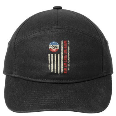 When We Fight We Win Kamala Harris Cat Lady Boho 7-Panel Snapback Hat