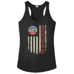 When We Fight We Win Kamala Harris Cat Lady Boho Ladies PosiCharge Competitor Racerback Tank