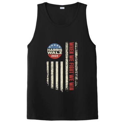 When We Fight We Win Kamala Harris Cat Lady Boho PosiCharge Competitor Tank