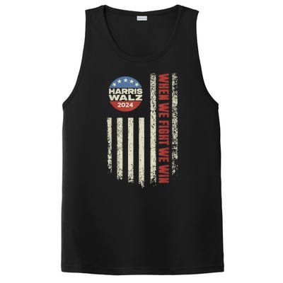 When We Fight We Win Kamala Harris Cat Lady Boho PosiCharge Competitor Tank