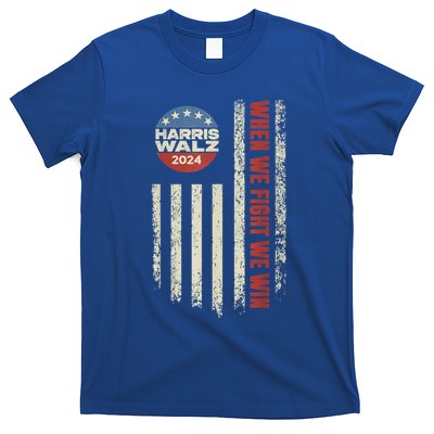 When We Fight We Win Kamala Harris Cat Lady Boho T-Shirt
