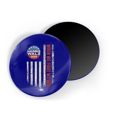 When We Fight We Win Kamala Harris Cat Lady Boho Magnet