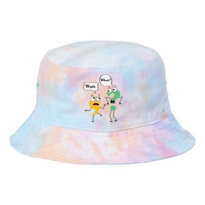 Wait What Funny English Teacher Grammar Police Grammarian Tie Dye Newport Bucket Hat