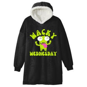 Wacky Wednesday Funny Green Ogre Mismatch Hooded Wearable Blanket