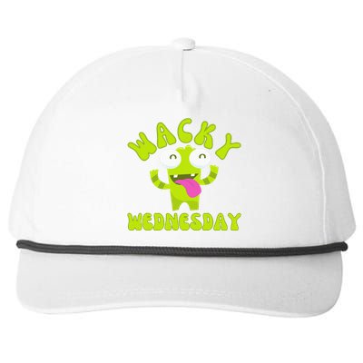 Wacky Wednesday Funny Green Ogre Mismatch Snapback Five-Panel Rope Hat