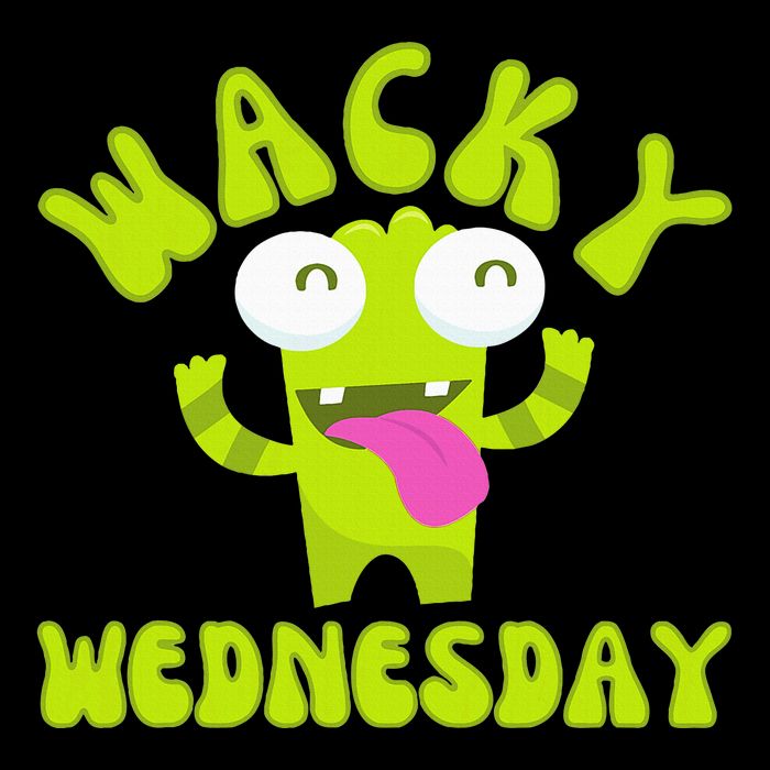 Wacky Wednesday Funny Green Ogre Mismatch 7-Panel Snapback Hat