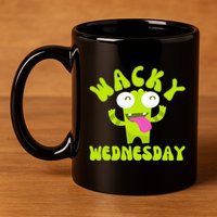 Wacky Wednesday Funny Green Ogre Mismatch 11oz C Handle Ceramic Mug