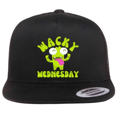 Wacky Wednesday Funny Green Ogre Mismatch Flatbill Hat