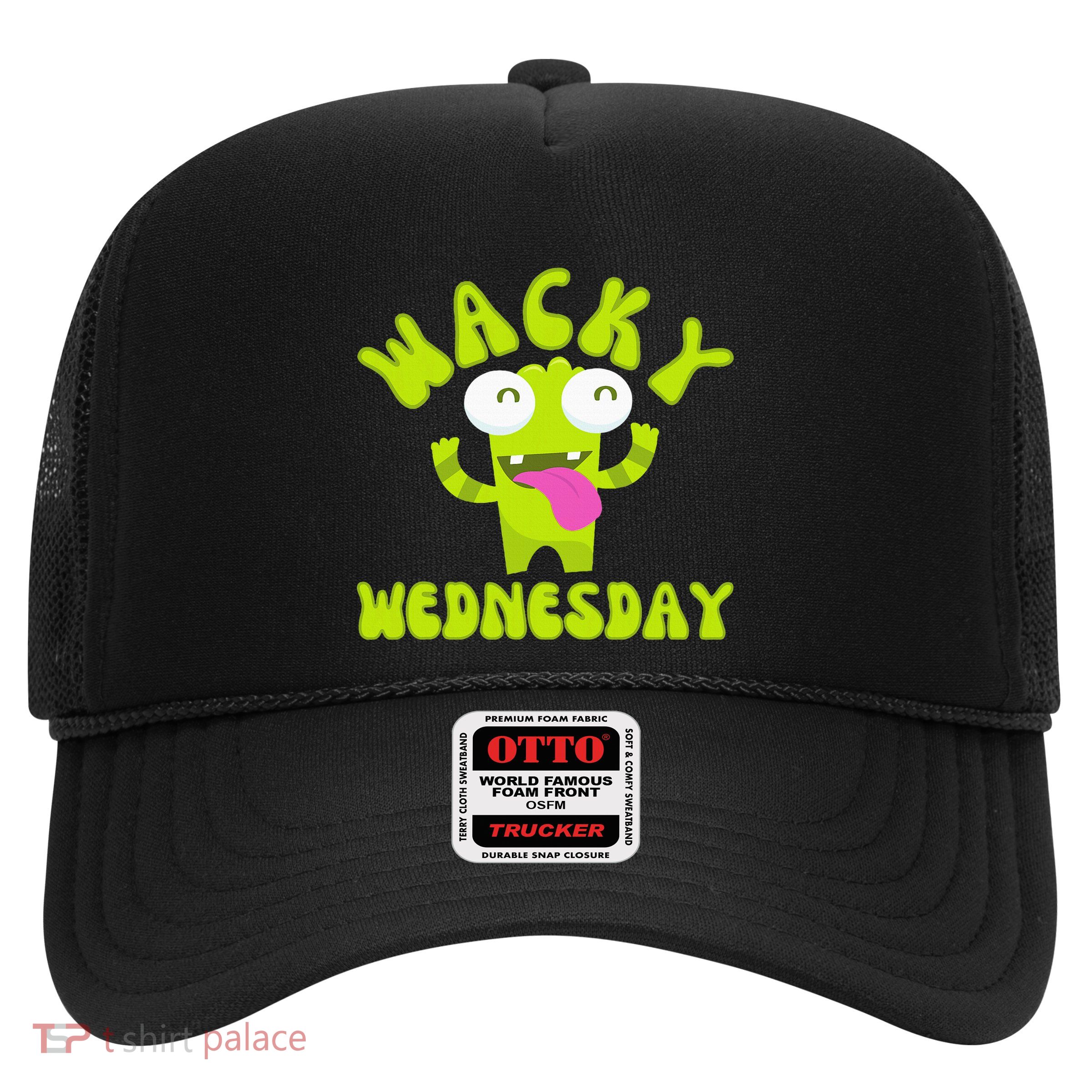 Wacky Wednesday Funny Green Ogre Mismatch Trucker Hat