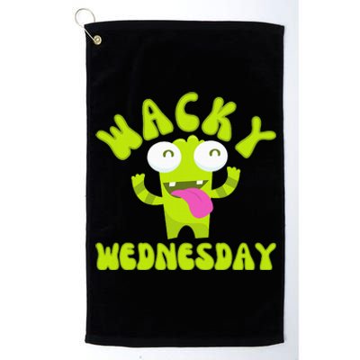 Wacky Wednesday Funny Green Ogre Mismatch Platinum Collection Golf Towel