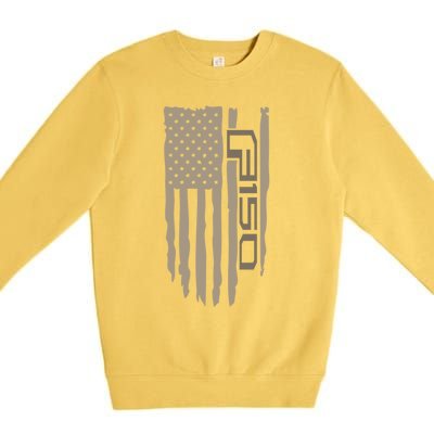 Wandering Wheels F150 American Flag Gift Premium Crewneck Sweatshirt