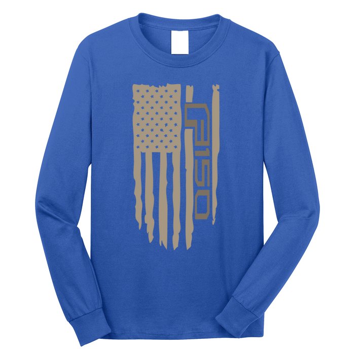 Wandering Wheels F150 American Flag Gift Long Sleeve Shirt