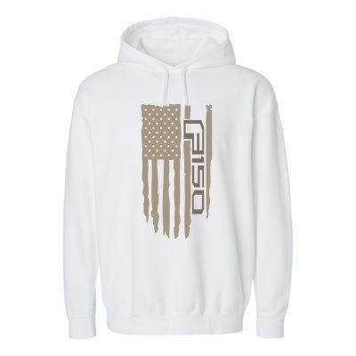 Wandering Wheels F150 American Flag Gift Garment-Dyed Fleece Hoodie