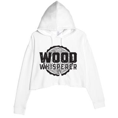 Wood Whisperer Funny Woodworking Crop Fleece Hoodie