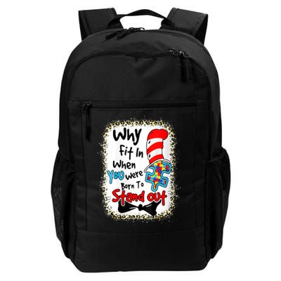 Wo Why Fit In Autism Awareness Doctor Teacher Hat Cat Book V-Neck Backpack