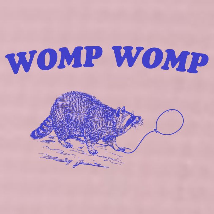 Womp Womp Funny Retro Raccoon 25L Jumbo Tote