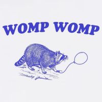 Womp Womp Funny Retro Raccoon Garment-Dyed Sweatshirt