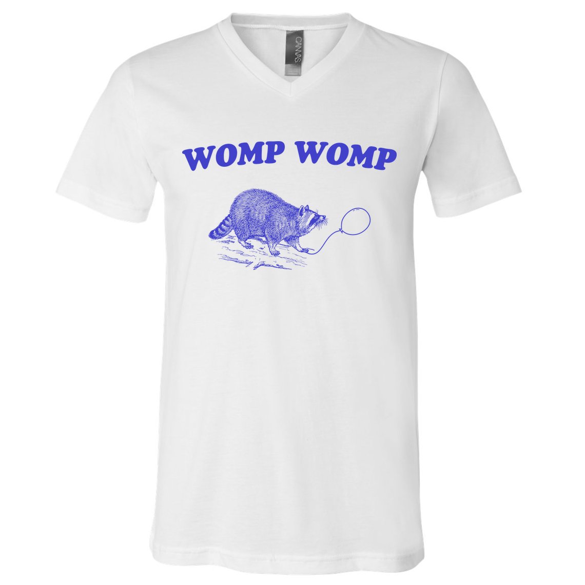 Womp Womp Funny Retro Raccoon V-Neck T-Shirt