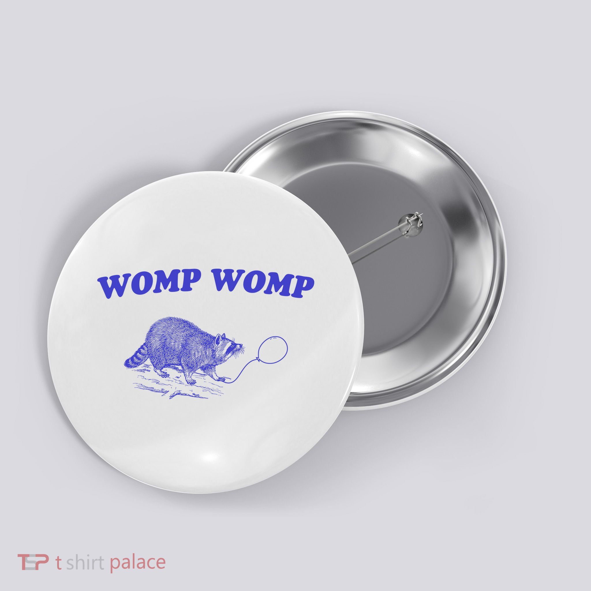 Womp Womp Funny Retro Raccoon Button