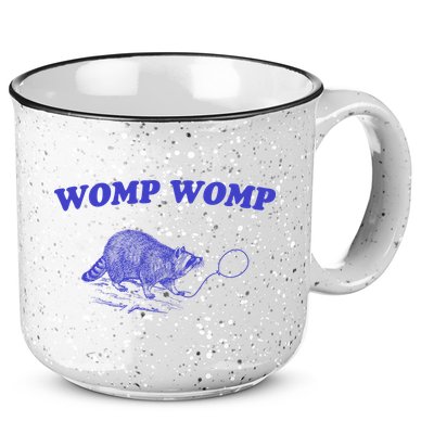 Womp Womp Funny Retro Raccoon 15oz Campfire Ceramic Mug