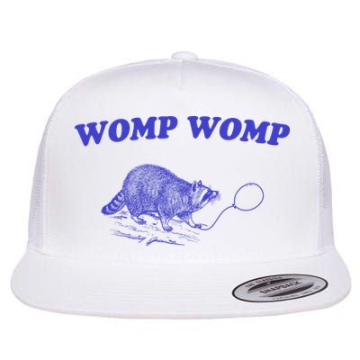 Womp Womp Funny Retro Raccoon Flatbill Hat