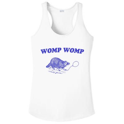 Womp Womp Funny Retro Raccoon Ladies PosiCharge Competitor Racerback Tank