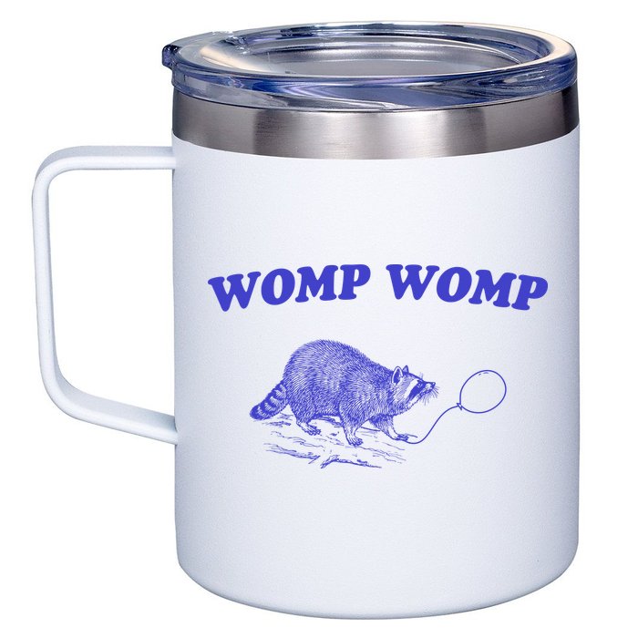 Womp Womp Funny Retro Raccoon 12oz Stainless Steel Coffee Mug