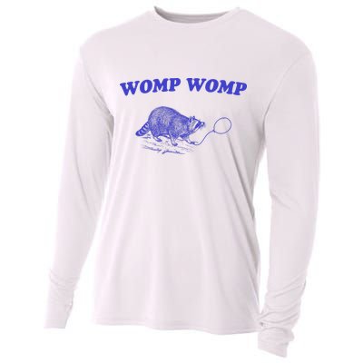 Womp Womp Funny Retro Raccoon Cooling Performance Long Sleeve Crew
