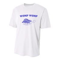 Womp Womp Funny Retro Raccoon Youth Performance Sprint T-Shirt