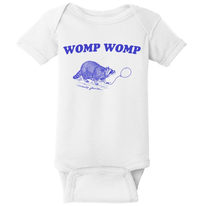 Womp Womp Funny Retro Raccoon Baby Bodysuit