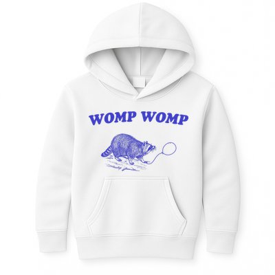 Womp Womp Funny Retro Raccoon Kids Hoodie