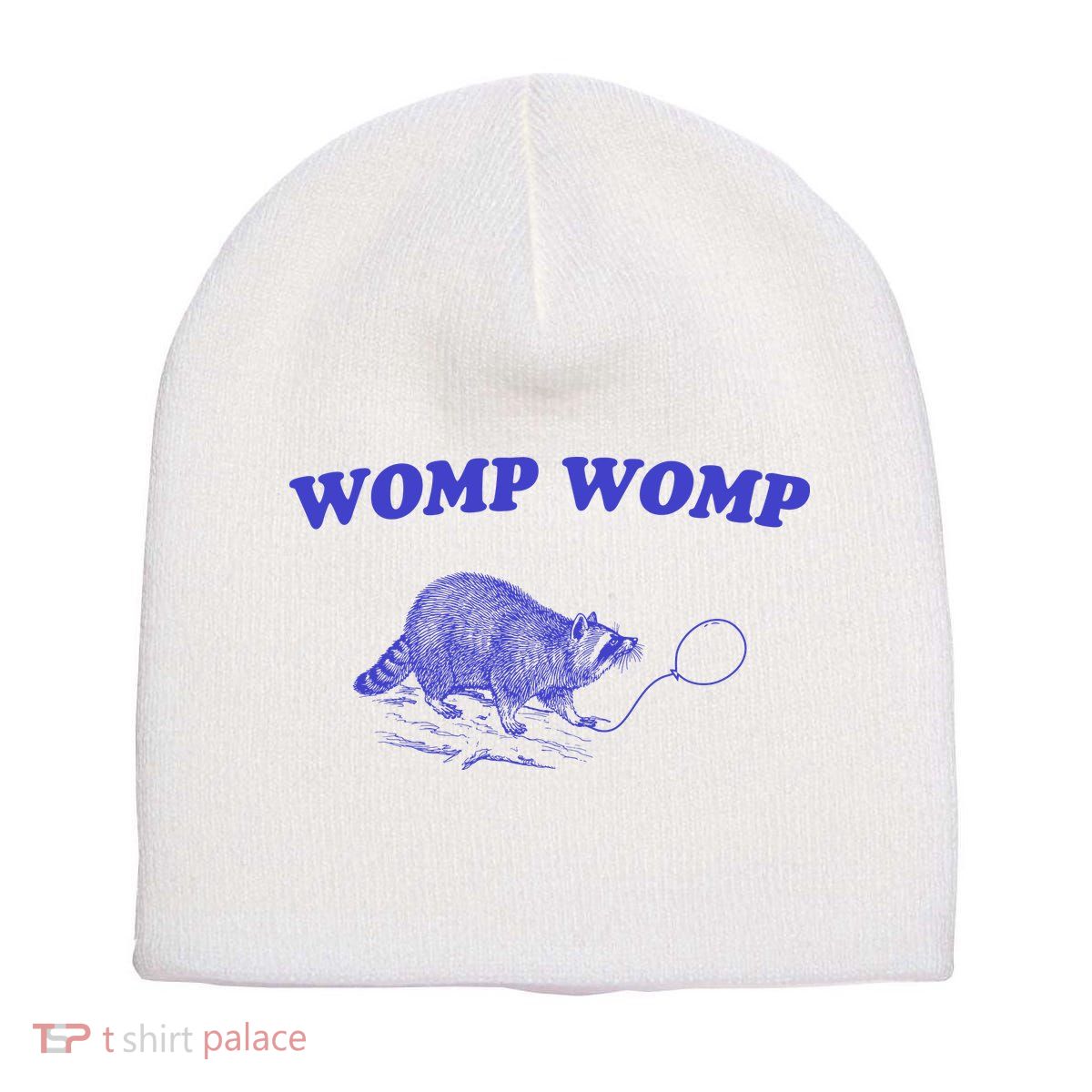 Womp Womp Funny Retro Raccoon Short Acrylic Beanie