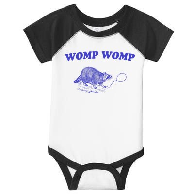 Womp Womp Funny Retro Raccoon Infant Baby Jersey Bodysuit