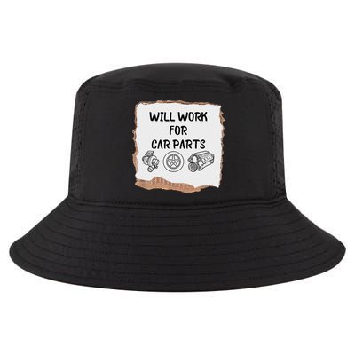 Will Work For Car Parts Car Enthusiast Muscle Car Cool Comfort Performance Bucket Hat