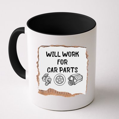 Will Work For Car Parts Car Enthusiast Muscle Car Mug