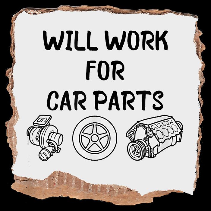 Will Work For Car Parts Car Enthusiast Muscle Car Drawstring Bag