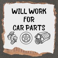 Will Work For Car Parts Car Enthusiast Muscle Car Cotton Canvas Backpack