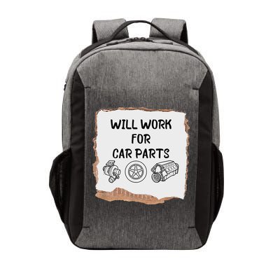 Will Work For Car Parts Car Enthusiast Muscle Car Vector Backpack