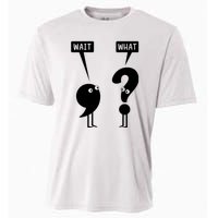 Wait What Funny Grammar Cooling Performance Crew T-Shirt