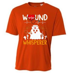 Wound Whisperer Funny Halloween Cute Ghost Nurse Cooling Performance Crew T-Shirt