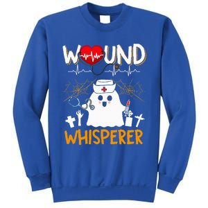 Wound Whisperer Funny Halloween Cute Ghost Nurse Sweatshirt