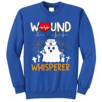 Wound Whisperer Funny Halloween Cute Ghost Nurse Sweatshirt