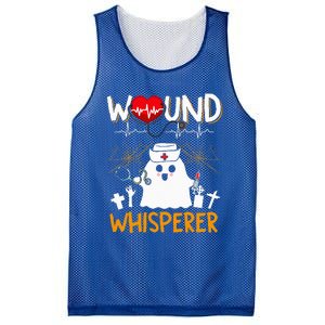 Wound Whisperer Funny Halloween Cute Ghost Nurse Mesh Reversible Basketball Jersey Tank