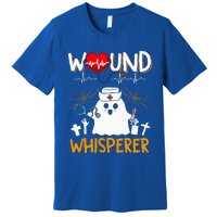 Wound Whisperer Funny Halloween Cute Ghost Nurse Premium T-Shirt