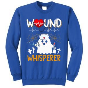 Wound Whisperer Funny Halloween Cute Ghost Nurse Tall Sweatshirt