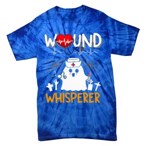 Wound Whisperer Funny Halloween Cute Ghost Nurse Tie-Dye T-Shirt